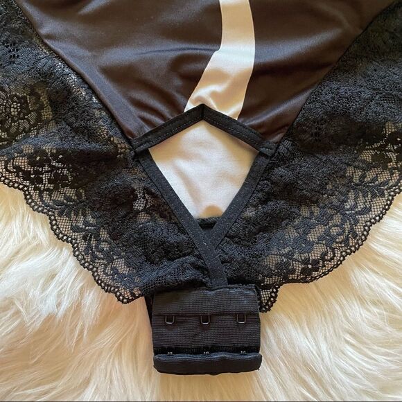 Mapale Cat Peek-A-Boo Garter Teddy Lingerie Size Small - Picture 7 of 10